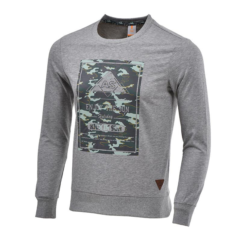 361度男裝2016秋裝新款男士衛衣 舒適運動風，中花灰4XL大碼之選